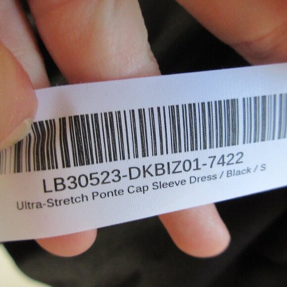 Quince Ultra Stretch Ponte Cap Sleeve Dress S Black Rayon Mini Career Office 414 - Picture 5 of 13